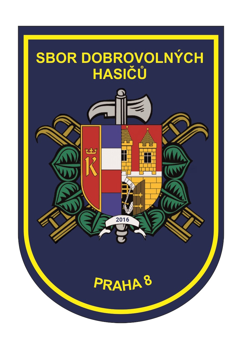 Znak na rukáv - Sbor dobrovolných hasičů Praha 8